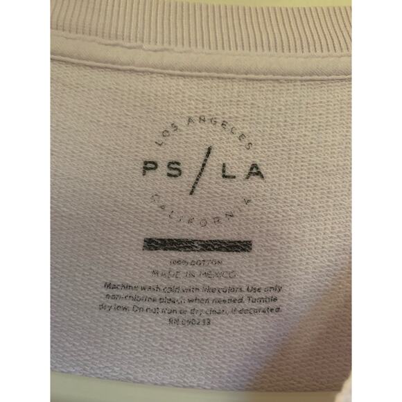 PS/LA Los Angeles PacSun Floral Grid Crew Neck Sweatshirt Size Small Oversized - Picture 4 of 5